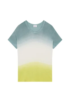 Montagut T-Shirts Et Débardeurs-T-shirt à fentes viscose et soie - Nova Bis 04-Bleu clair