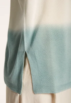 Montagut T-Shirts Et Débardeurs-T-shirt à fentes viscose et soie - Nova Bis 49-Turquoise