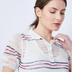 Montagut T-Shirts Et Débardeurs-T-shirt à motif col polo - Jumelle 02-Blanc