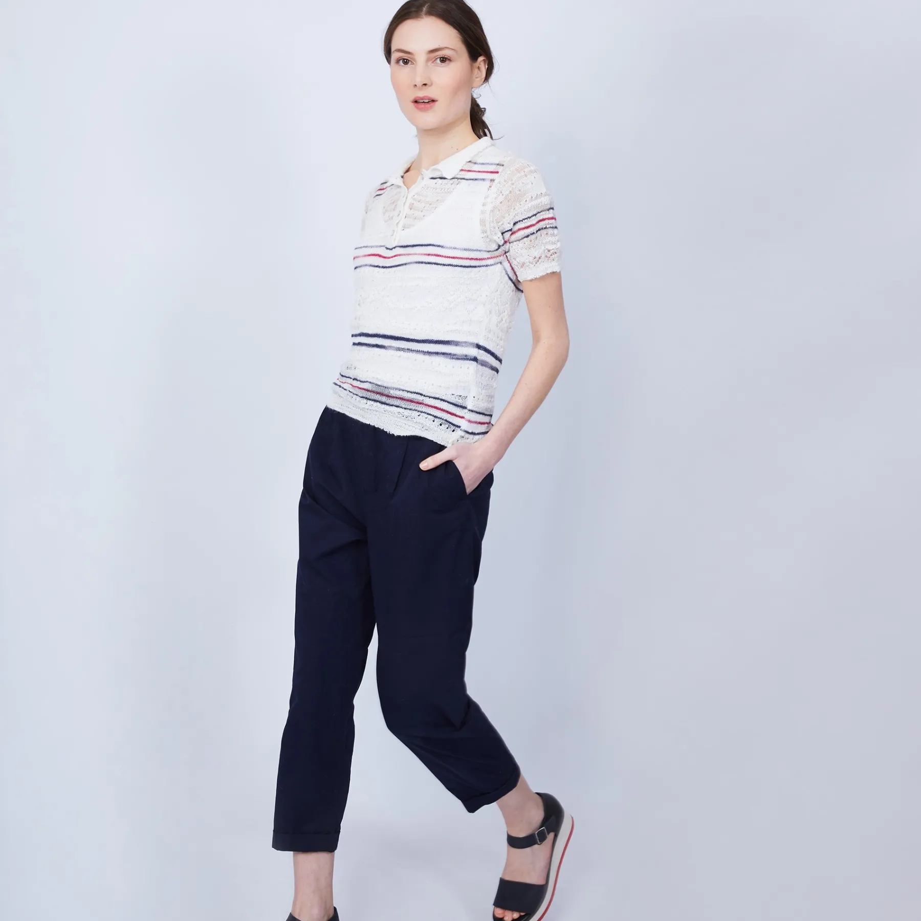Montagut T-Shirts Et Débardeurs-T-shirt à motif col polo - Jumelle 02-Blanc