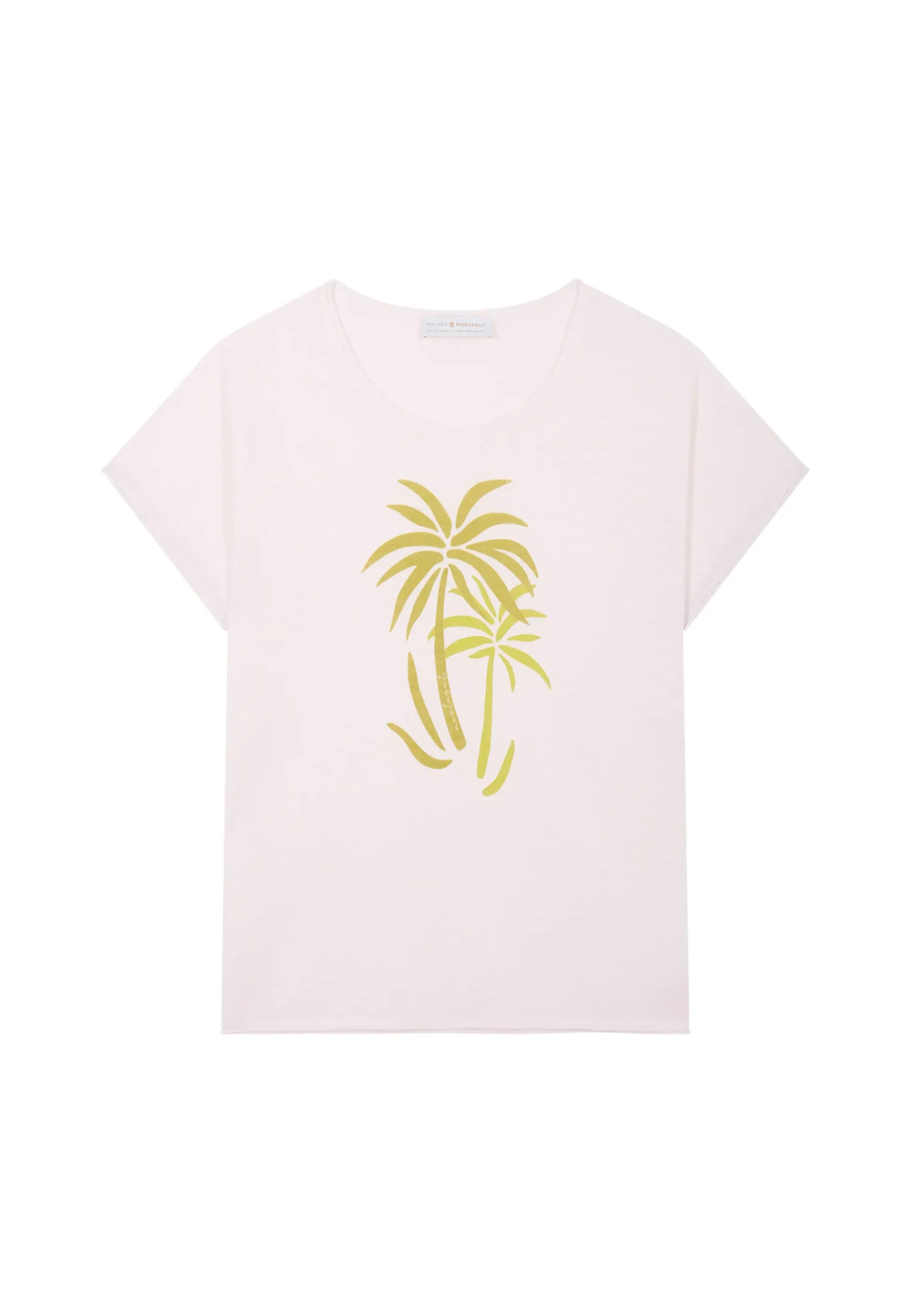 Montagut T-Shirts Et Débardeurs-T-shirt à motif en lin flammé - Larissa 02-Blanc