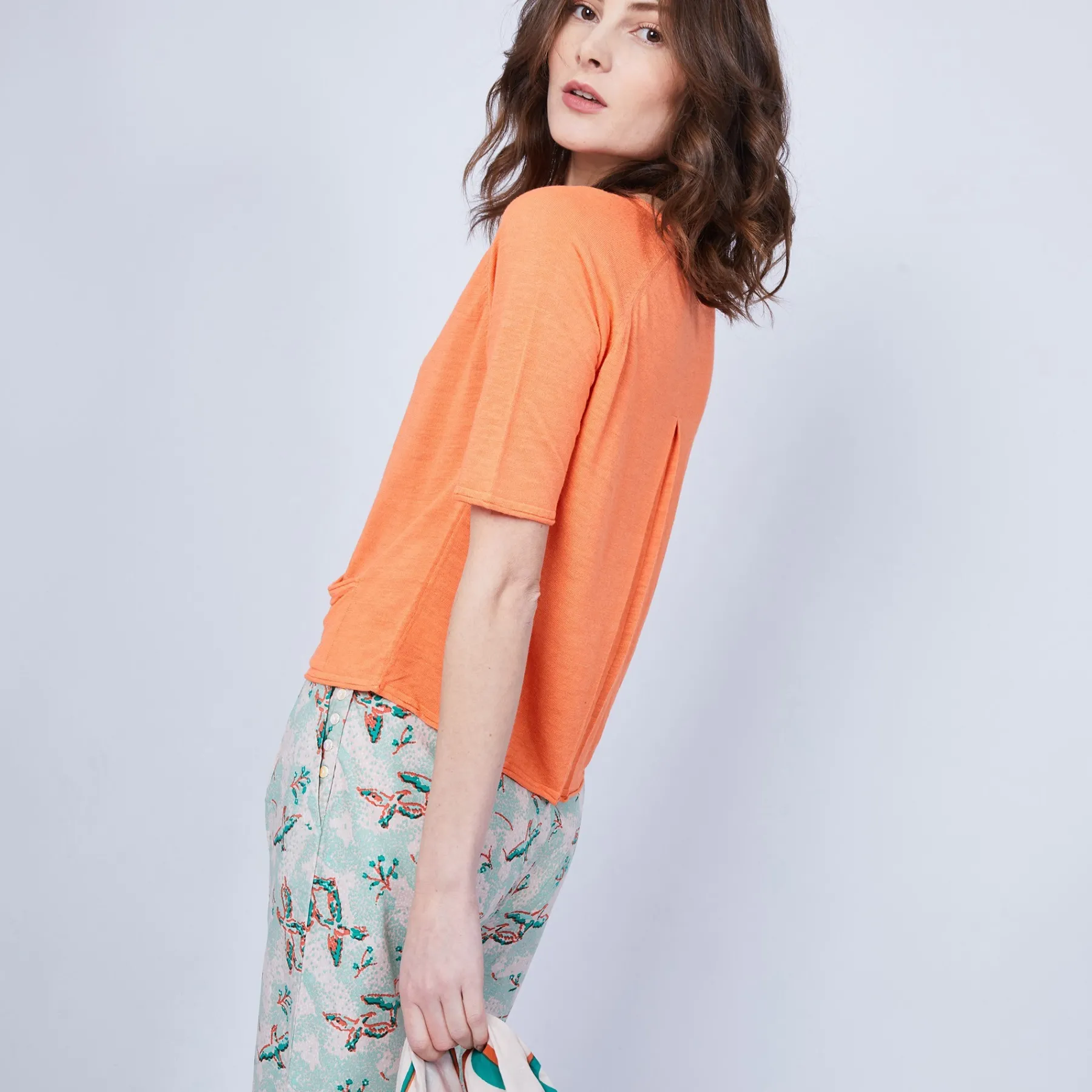 Montagut T-Shirts Et Débardeurs-T-shirt 1 poche et pli dos - Maika 15-Orange
