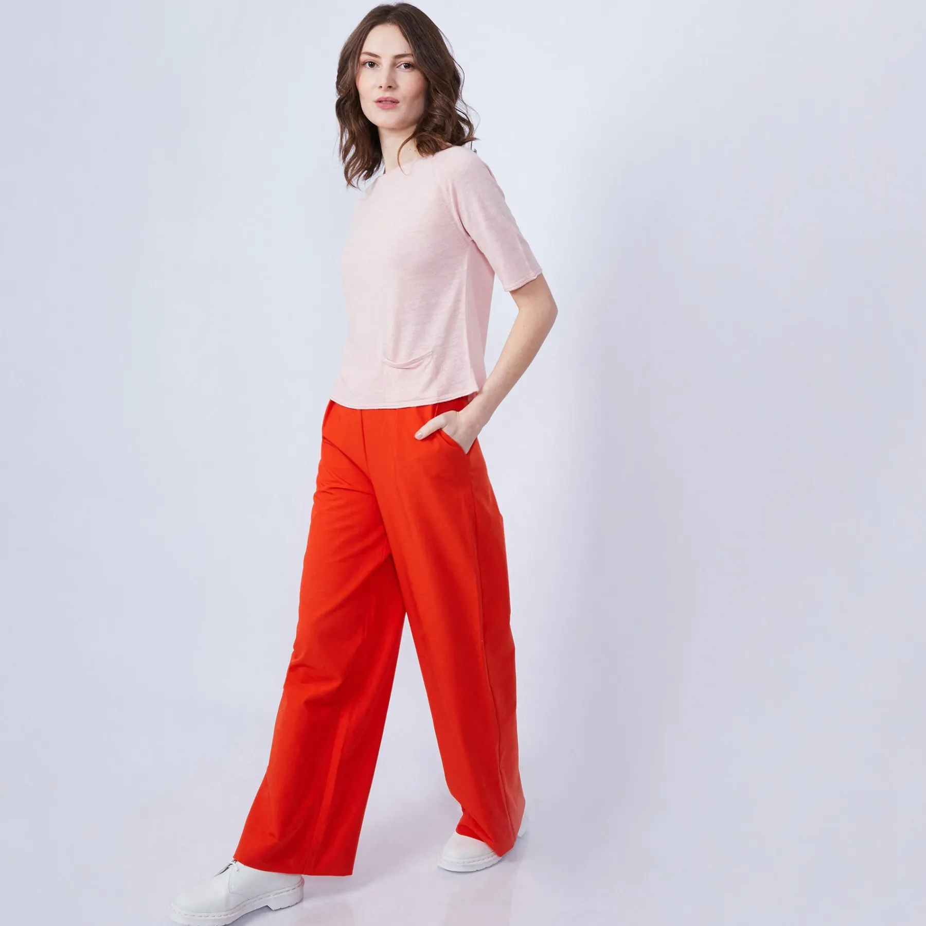 Montagut T-Shirts Et Débardeurs-T-shirt 1 poche et pli dos - Maika 24-Rose clair