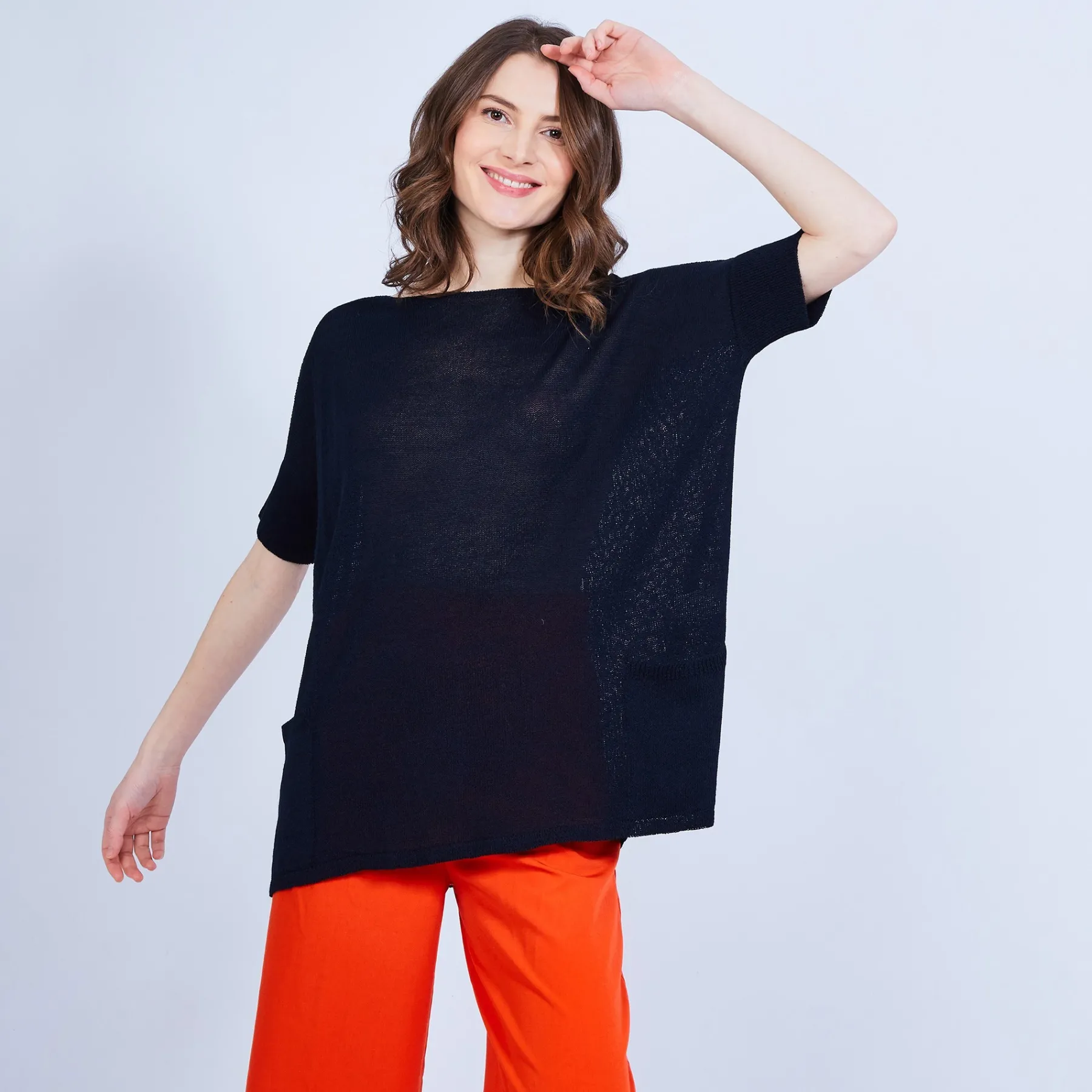 Montagut T-Shirts Et Débardeurs-T-shirt ample - Conrad 05-Bleu marine