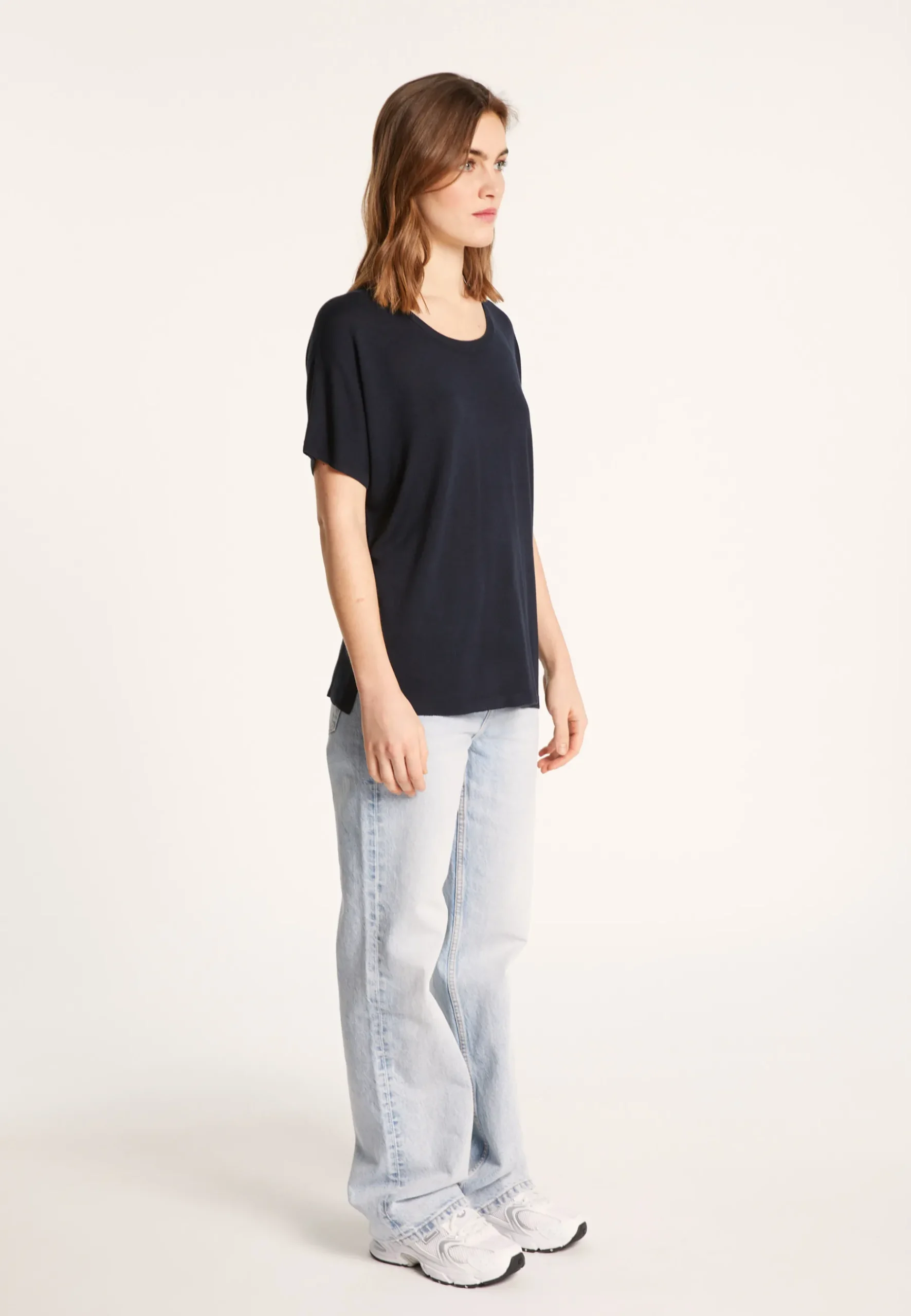 Montagut T-Shirts Et Débardeurs-T-shirt ample avec fentes - Nova 05-Bleu marine