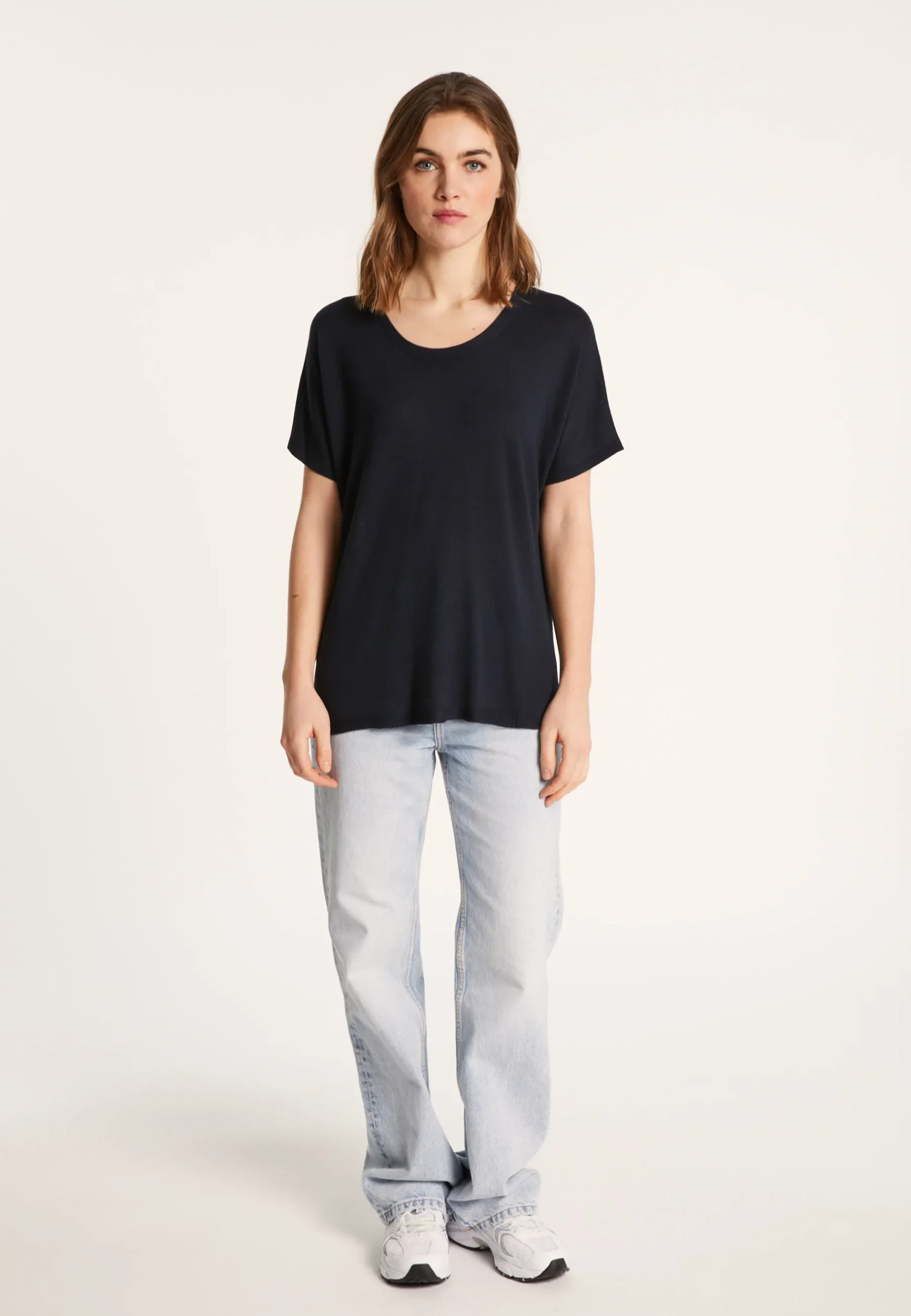 Montagut T-Shirts Et Débardeurs-T-shirt ample avec fentes - Nova 05-Bleu marine