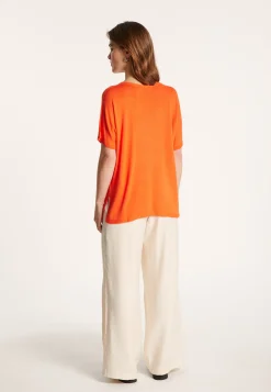 Montagut T-Shirts Et Débardeurs-T-shirt ample avec fentes - Nova 15-Orange