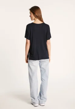 Montagut T-Shirts Et Débardeurs-T-shirt ample avec fentes - Nova 05-Bleu marine