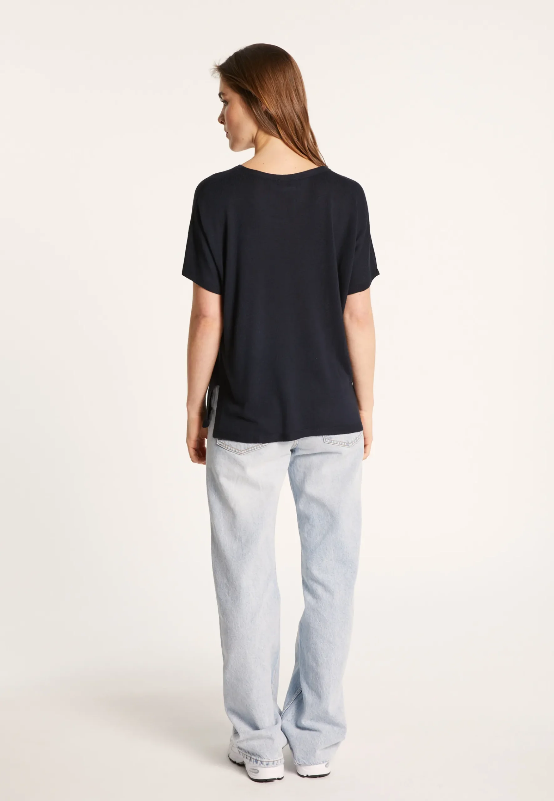 Montagut T-Shirts Et Débardeurs-T-shirt ample avec fentes - Nova 05-Bleu marine