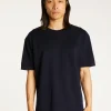 Montagut Polos Et T-Shirts-T-shirt ample avec poche en laine mérinos - Florentin 05-Bleu marine