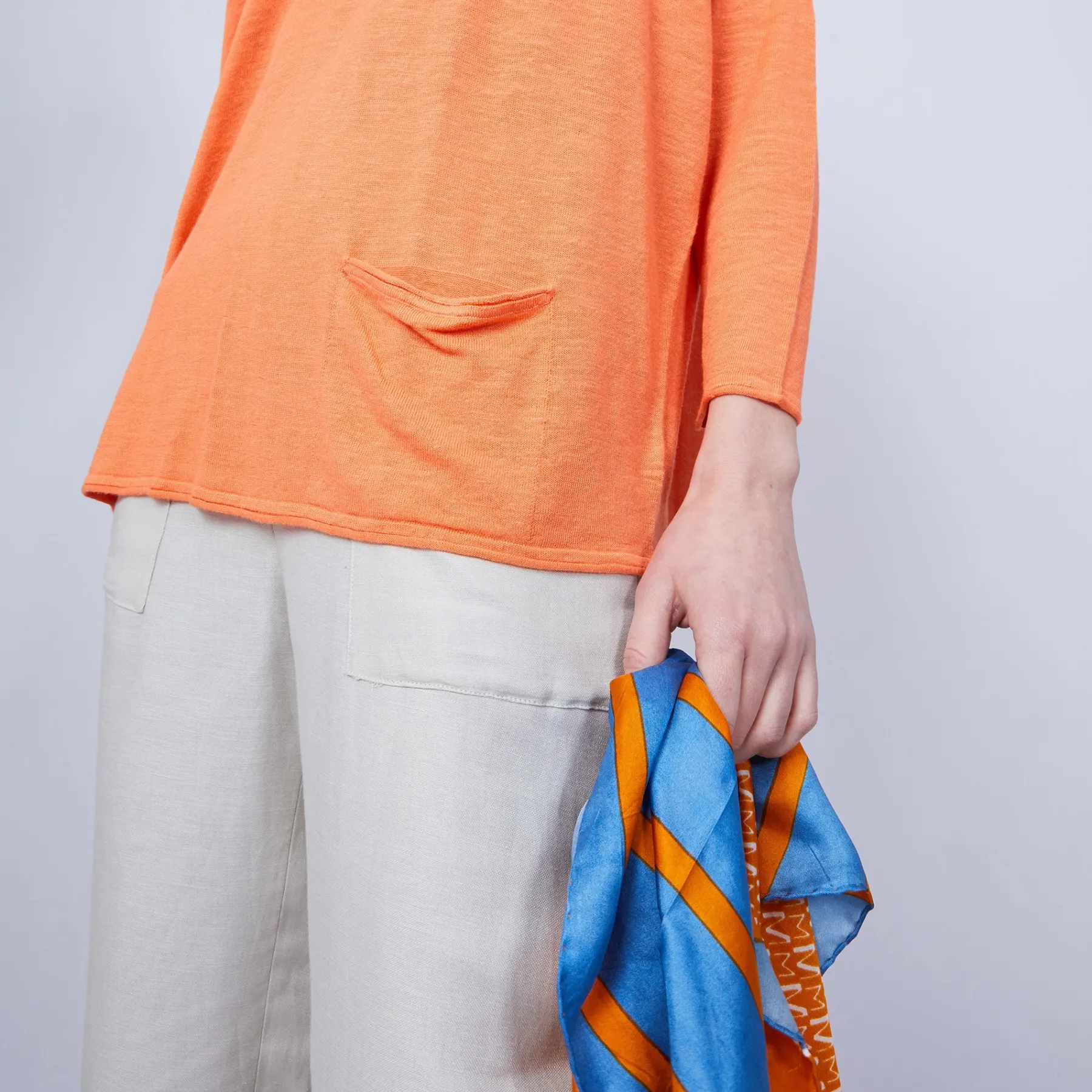 Montagut T-Shirts Et Débardeurs-T-shirt ample col V - Malou 15-Orange