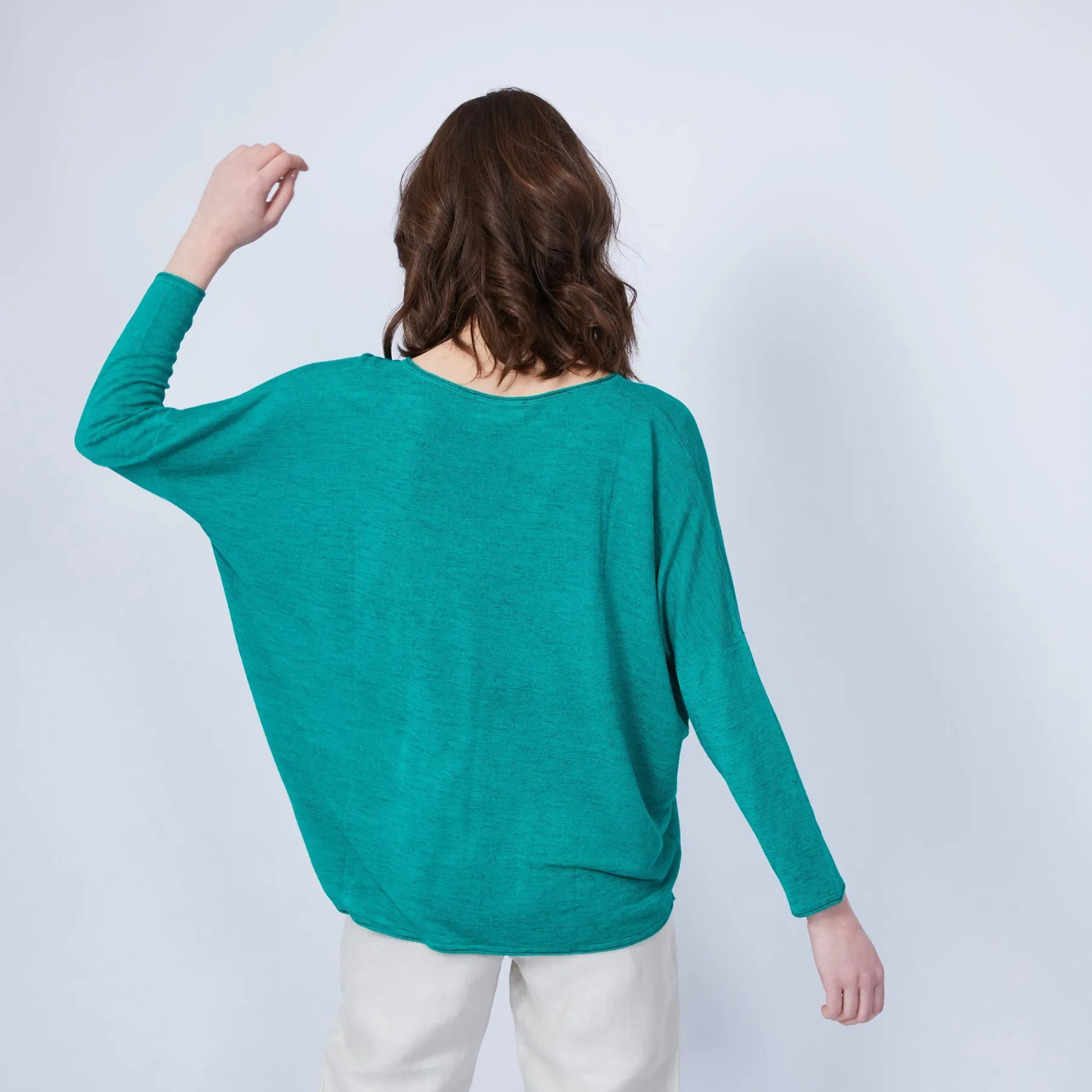Montagut T-Shirts Et Débardeurs-T-shirt ample col V - Malou 21-Vert foncé
