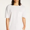 Montagut Polos Et T-Shirts-T-shirt ample en lin flammé - Deon 02-Blanc