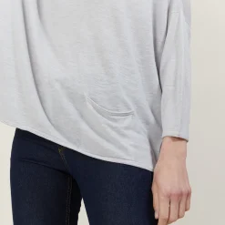 Montagut Pulls | T-Shirts Et Débardeurs-T-shirt ample en lin flammé - Balou 11-Gris clair