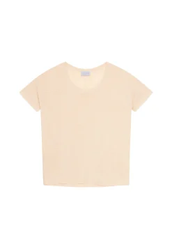 Montagut T-Shirts Et Débardeurs-T-shirt ample en lin flammé - Pavot 12-Beige clair