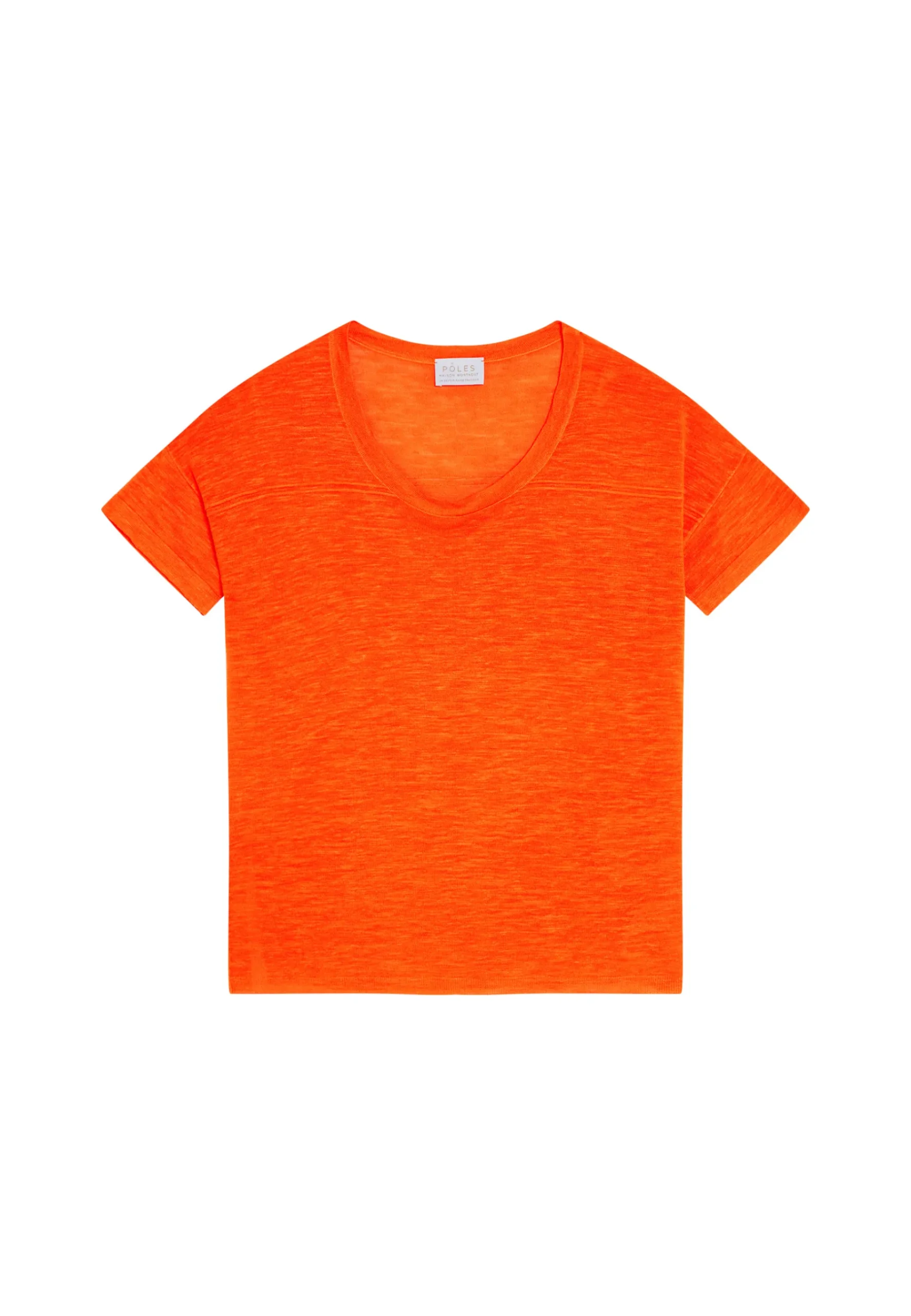 Montagut T-Shirts Et Débardeurs-T-shirt ample en lin flammé - Pavot 15-Orange