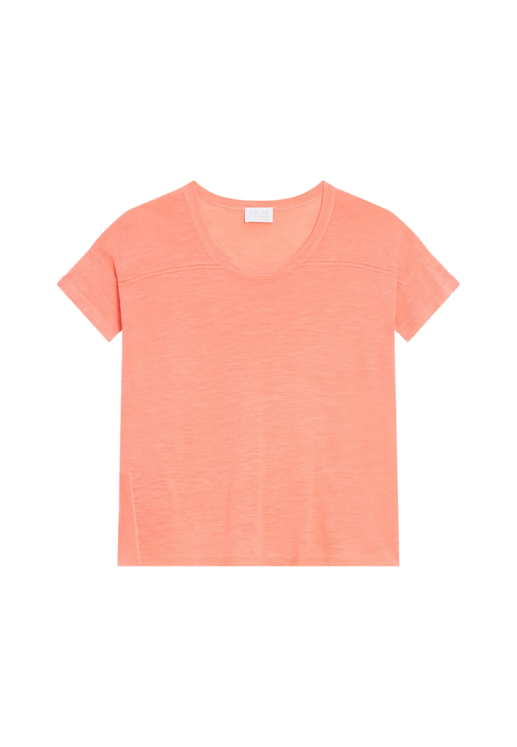 Montagut T-Shirts Et Débardeurs-T-shirt ample en lin flammé - Pavot 25-Rose moyen