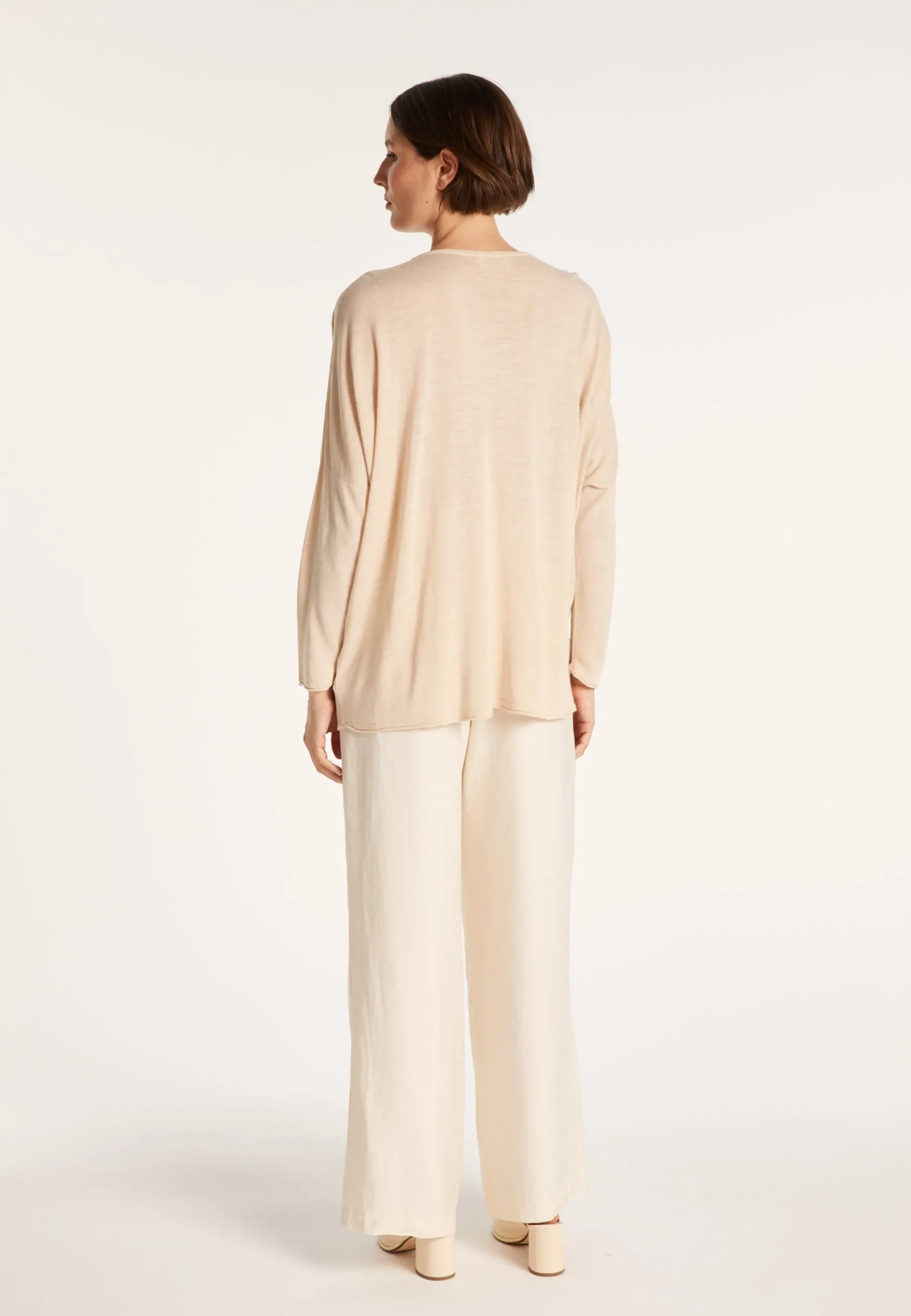 Montagut T-Shirts Et Débardeurs-T-shirt ample en lin flammé - Balou 12-Beige clair