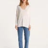 Montagut T-Shirts Et Débardeurs-T-shirt ample en viscose et soie - Nahla 82-Ecru