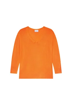 Montagut T-Shirts Et Débardeurs-T-shirt ample en viscose et soie - Nahla 15-Orange