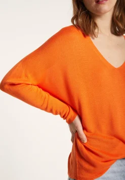 Montagut T-Shirts Et Débardeurs-T-shirt ample en viscose et soie - Nahla 15-Orange