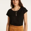Montagut T-Shirts Et Débardeurs-T-shirt col bateau en coton - Divine 01-Noir