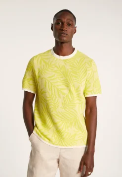 Montagut Polos Et T-Shirts-T-shirt col rond à motifs - Isham 90-Vert anis