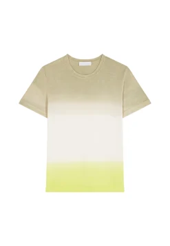 Montagut Polos Et T-Shirts-T-shirt col rond dip dye - Ivanoe 90-Vert anis