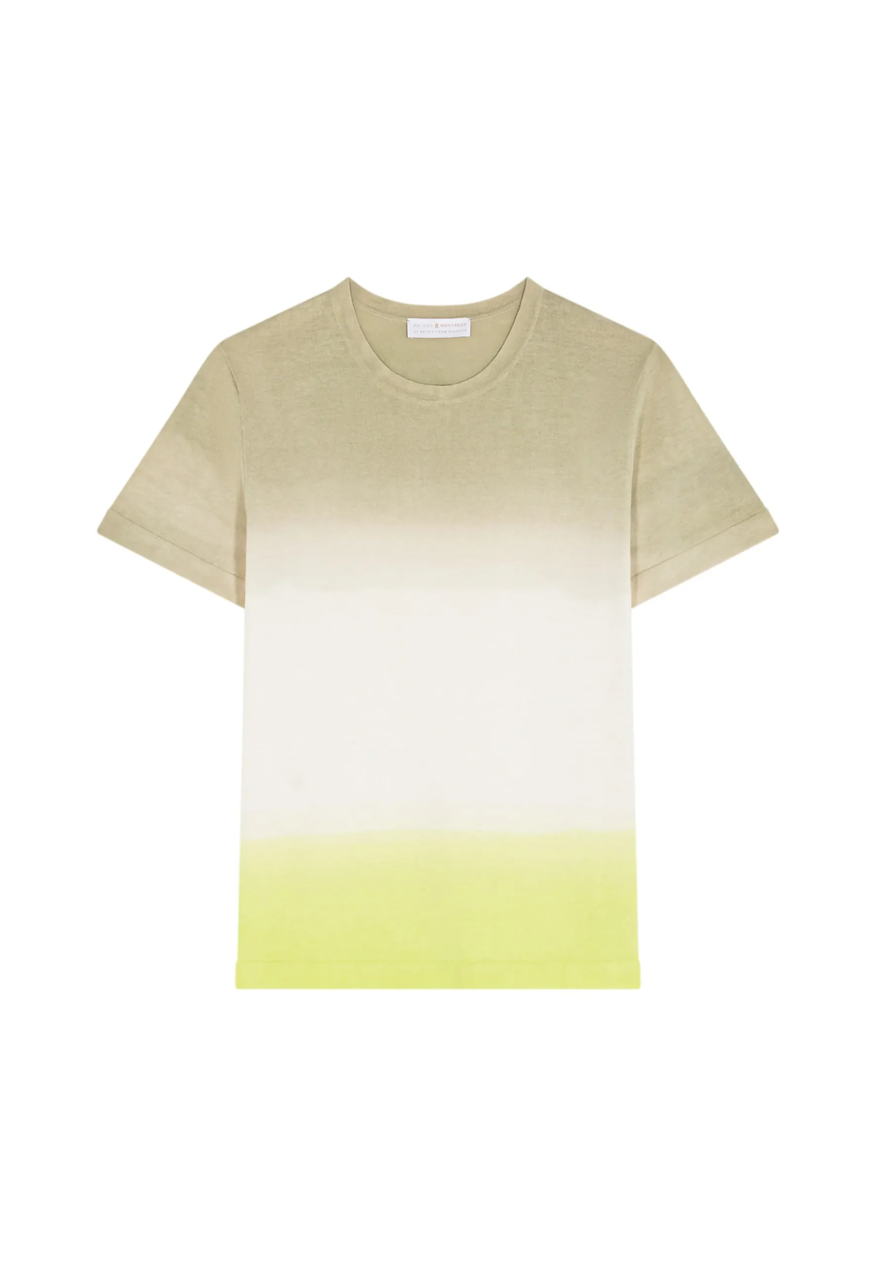 Montagut Polos Et T-Shirts-T-shirt col rond dip dye - Ivanoe 90-Vert anis