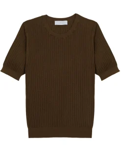 Montagut T-Shirts Et Débardeurs-T-shirt col rond en coton - Sidonie 83-Kaki