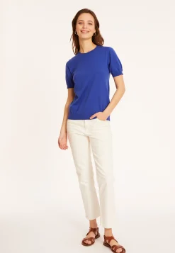 Montagut T-Shirts Et Débardeurs-T-shirt col rond en coton - Moon 03-Bleu foncé