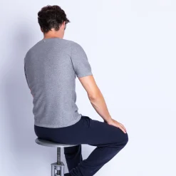 Montagut Polos Et T-Shirts-T-shirt col rond en coton cachemire - Hideo 09-Gris moyen