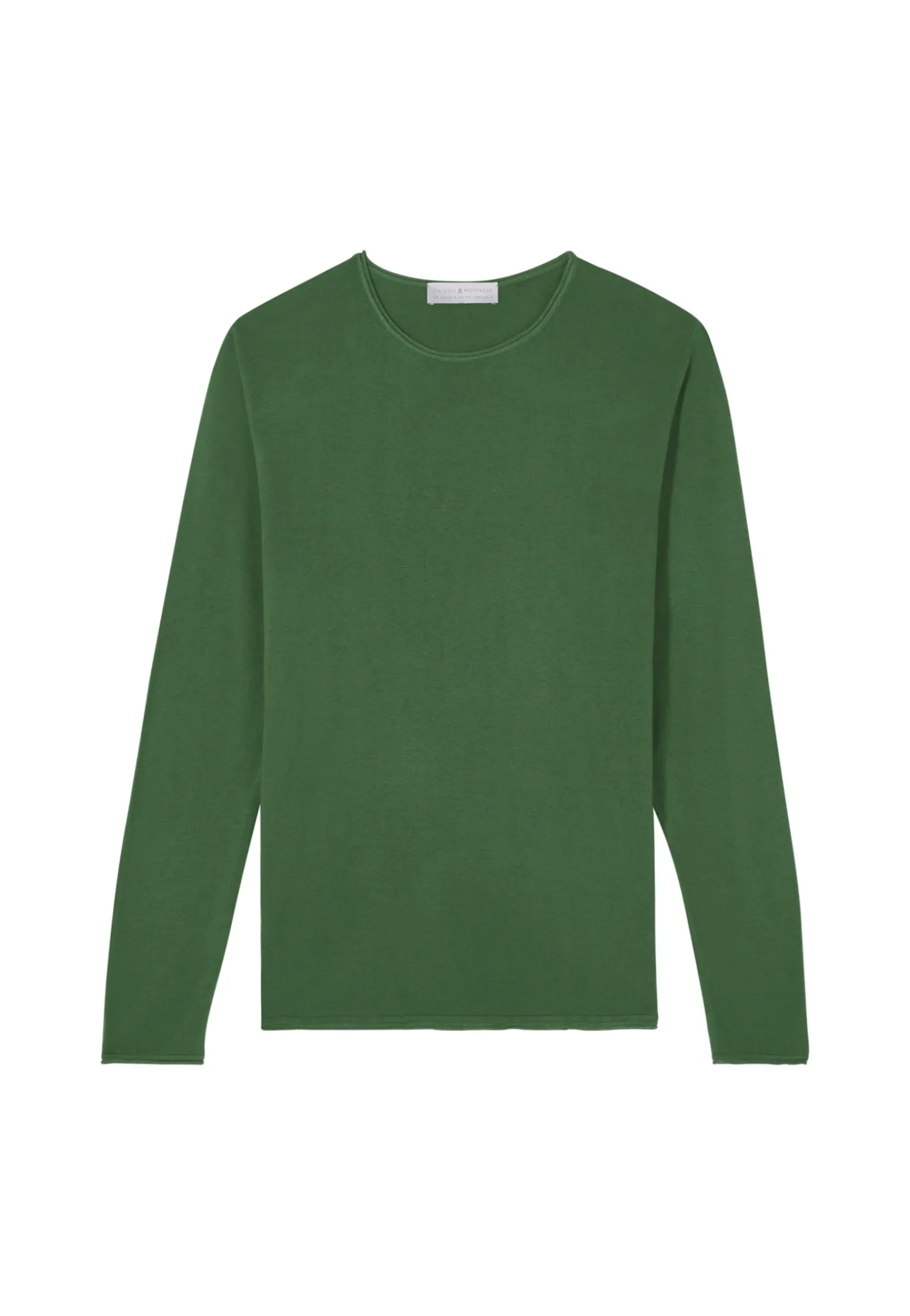 Montagut Les Incontournables-T-shirt col rond en fibre de bambou cachemire - Aelia 83-Kaki