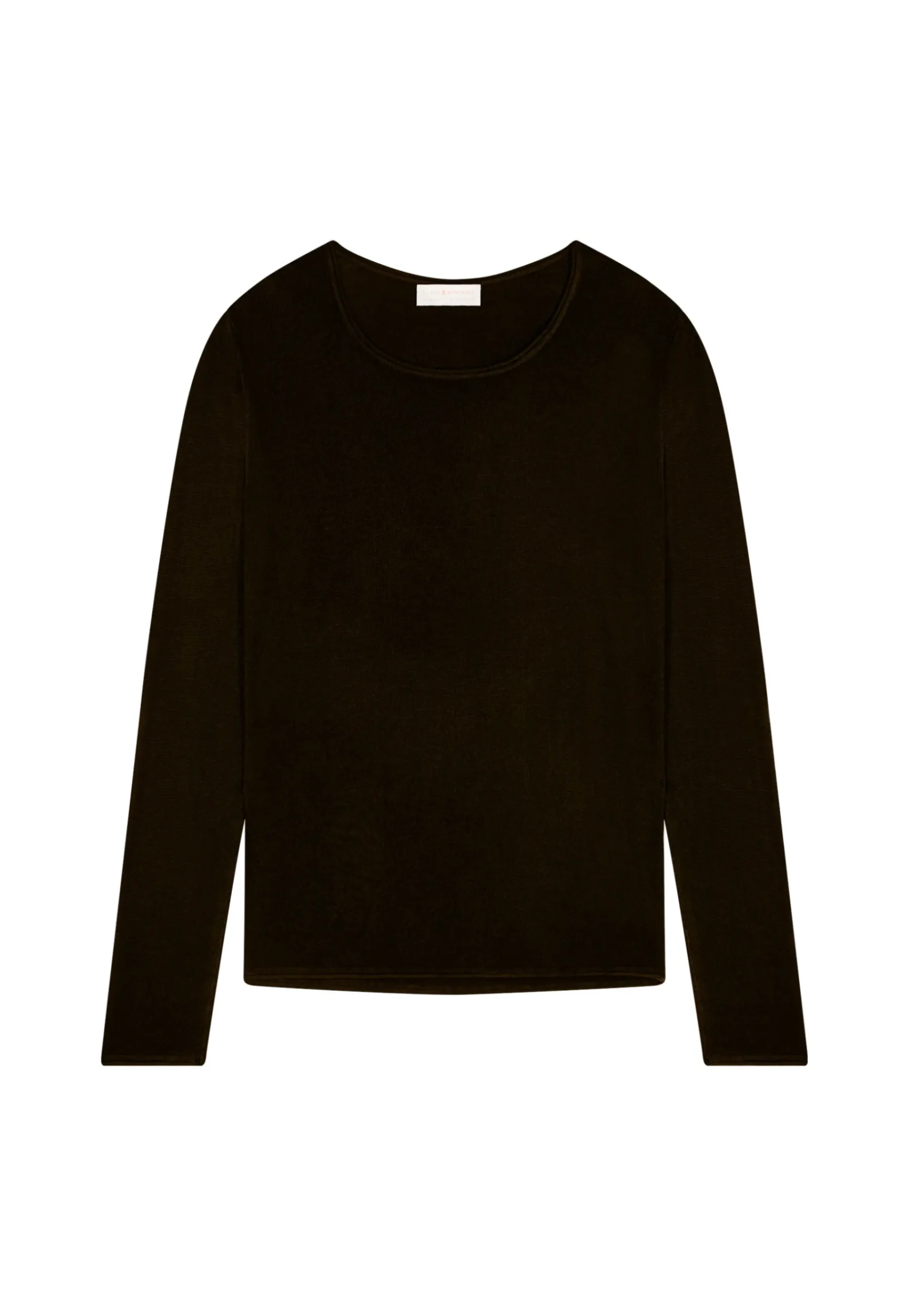 Montagut Les Incontournables-T-shirt col rond en fibre de bambou cachemire - Aemilia 01-Noir