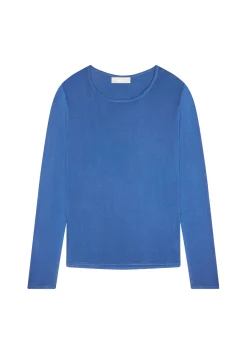 Montagut Les Incontournables-T-shirt col rond en fibre de bambou cachemire - Aemilia 48-Bleu roi