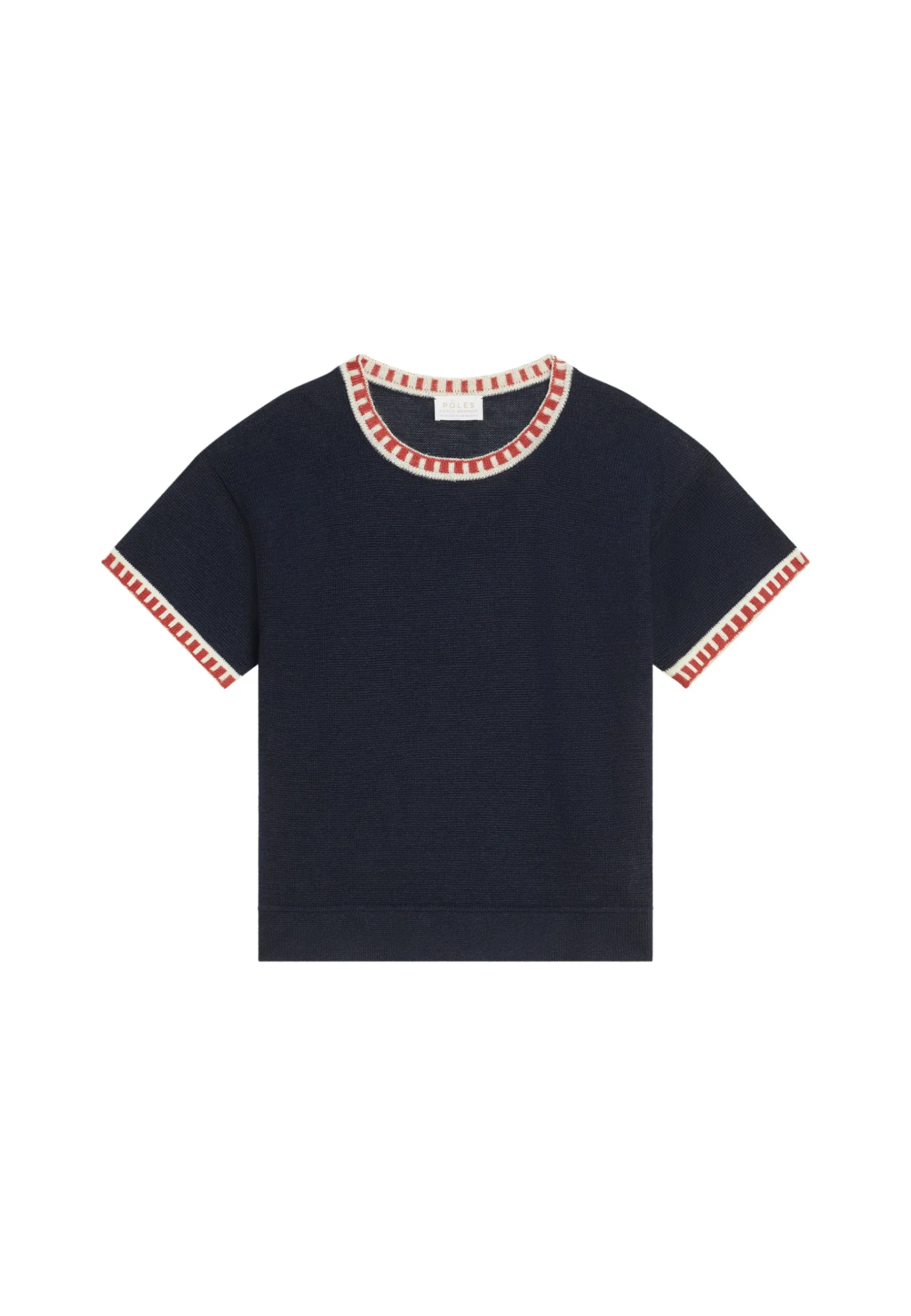 Montagut T-Shirts Et Débardeurs-T-shirt col rond en lin - Morwena 05-Bleu marine