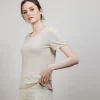 Montagut T-Shirts Et Débardeurs-T-shirt col rond en lin flammé - Bang 12-Beige clair