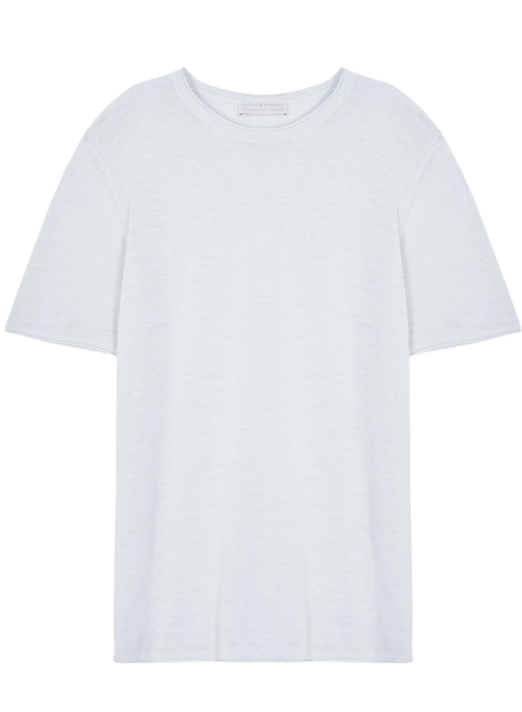 Montagut Polos Et T-Shirts-T-shirt col rond en lin flammé - Renaud 02-Blanc