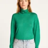 Montagut Les Incontournables-T-shirt col roulé en fibre de bambou cachemire - Aéris 22-Vert moyen