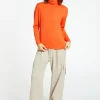 Montagut Les Incontournables-T-shirt col roulé en fibre de bambou cachemire - Aéris 15-Orange