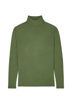 Montagut Les Incontournables-T-shirt col roulé en fibre de bambou cachemire - Aéris 83-Kaki