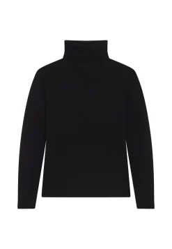 Montagut Les Incontournables-T-shirt col roulé en fibre de bambou cachemire - Aéris 01-Noir