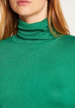 Montagut Les Incontournables-T-shirt col roulé en fibre de bambou cachemire - Aéris 22-Vert moyen