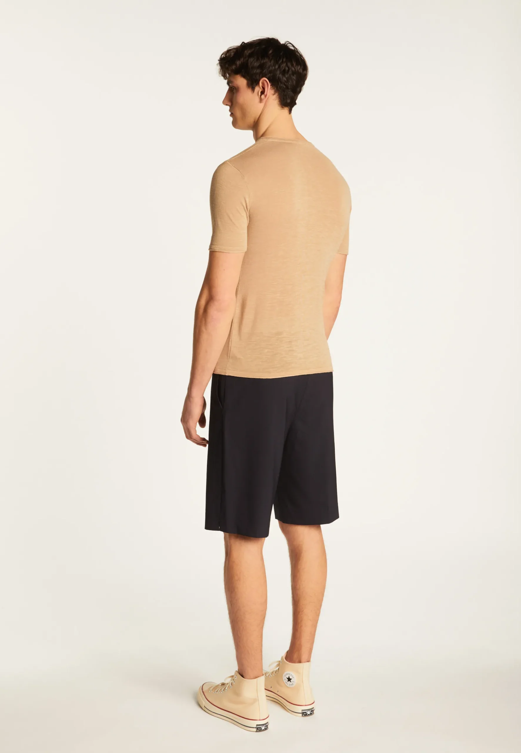 Montagut Polos Et T-Shirts-T-shirt col V en coton - Reuben 13-Beige moyen