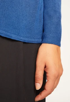 Montagut T-Shirts Et Débardeurs-T-shirt col V oversize en fibre de bambou cachemire - Rica 48-Bleu roi