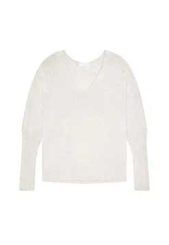 Montagut T-Shirts Et Débardeurs-T-shirt col V oversize en fibre de bambou cachemire - Rica 09-Gris moyen