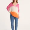 Montagut T-Shirts Et Débardeurs-T-shirt dip dye manches longues - Nahla Bis 26-Rose foncé