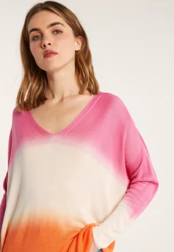 Montagut T-Shirts Et Débardeurs-T-shirt dip dye manches longues - Nahla Bis 26-Rose foncé
