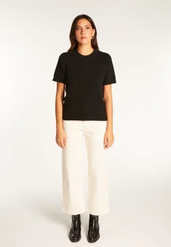 Montagut Les Incontournables-T-shirt en cachemire - Aubry 01-Noir