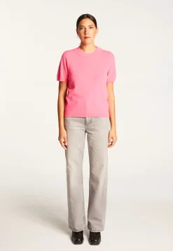 Montagut Les Incontournables-T-shirt en cachemire - Aubry 91-Fuchsia
